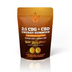 2:1 CBG + CBD Energy Gummies Each gummy contains a rich profile of ginseng, lion's mane extract, CBD, CBG, and Vitamin B12. With 20mg of CBG and 10mg CBD.